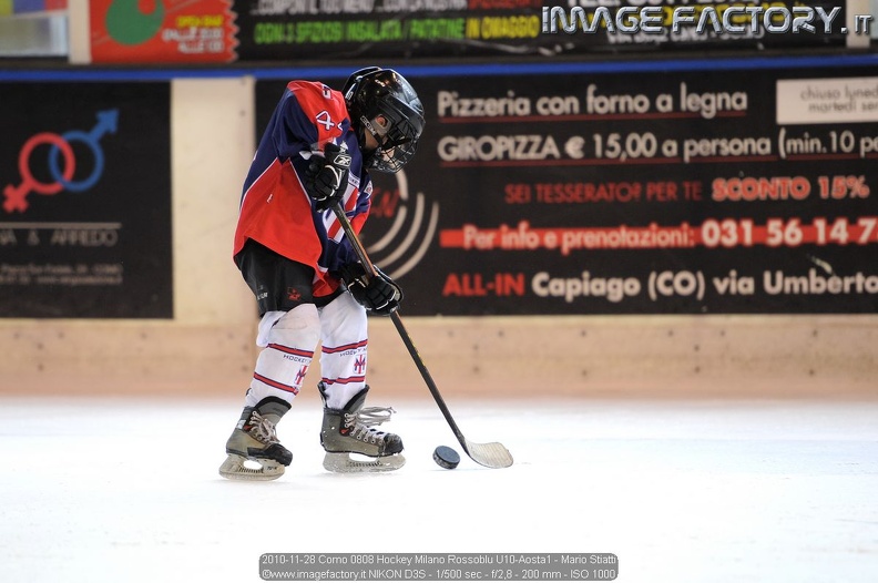 2010-11-28 Como 0808 Hockey Milano Rossoblu U10-Aosta1 - Mario Stiatti.jpg